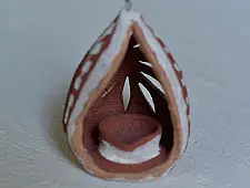 Maati Ka Kaam ‡ Terracotta Hanging Lamp / Diya (6" x 5" x 3.5") ‡ 20
