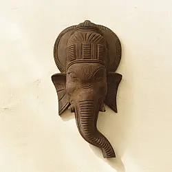 Handmade Wooden Hanging Mask - Ganesh