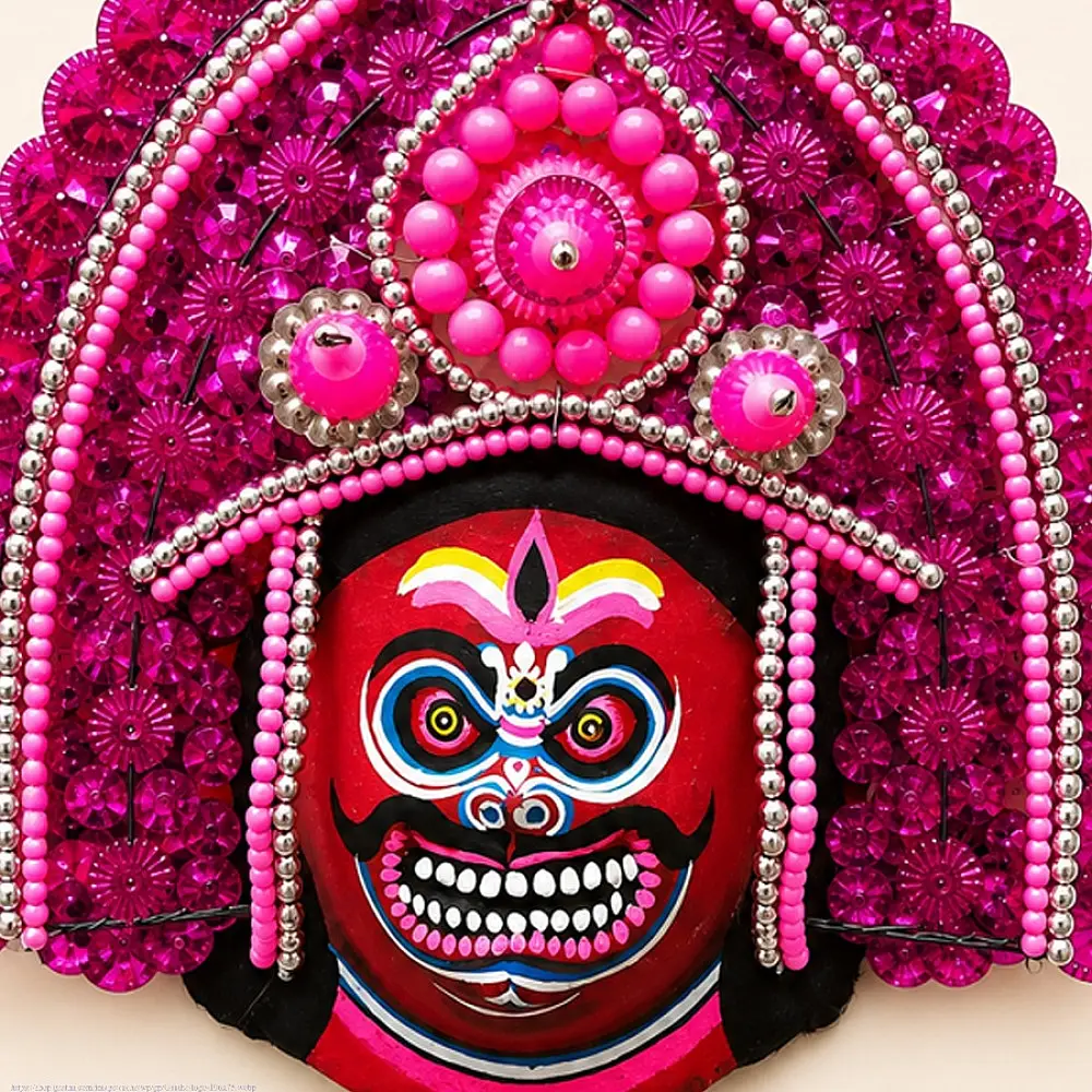 shop Handmade Wall Hanging Paper Mache Mask - Ravan