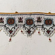 Prachin . प्राचीन || Bead Work ~ Antique Wall Hanging Toran - Sun Motif