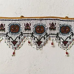 Prachin . प्राचीन || Bead Work ~ Antique Wall Hanging Toran - Sun Motif
