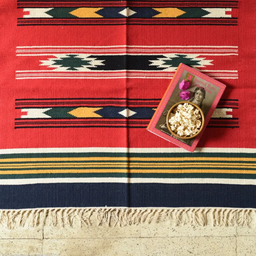 shop Handwoven Geometric Dhurries
