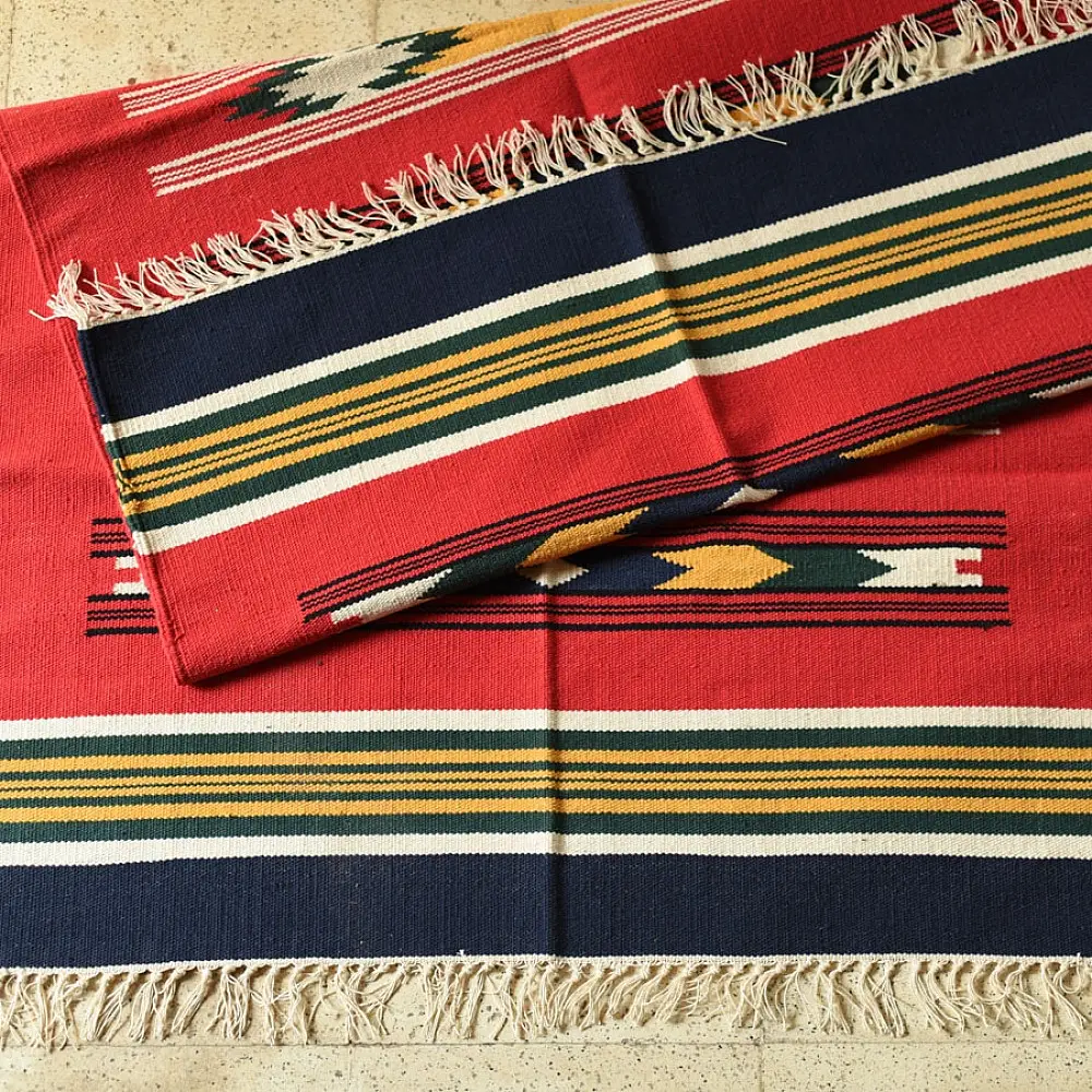 shop Handwoven Geometric Dhurries
