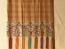 Gul - Kashmiri Handwoven Kani | Pure Pashmina Checks Shawl (unisex)