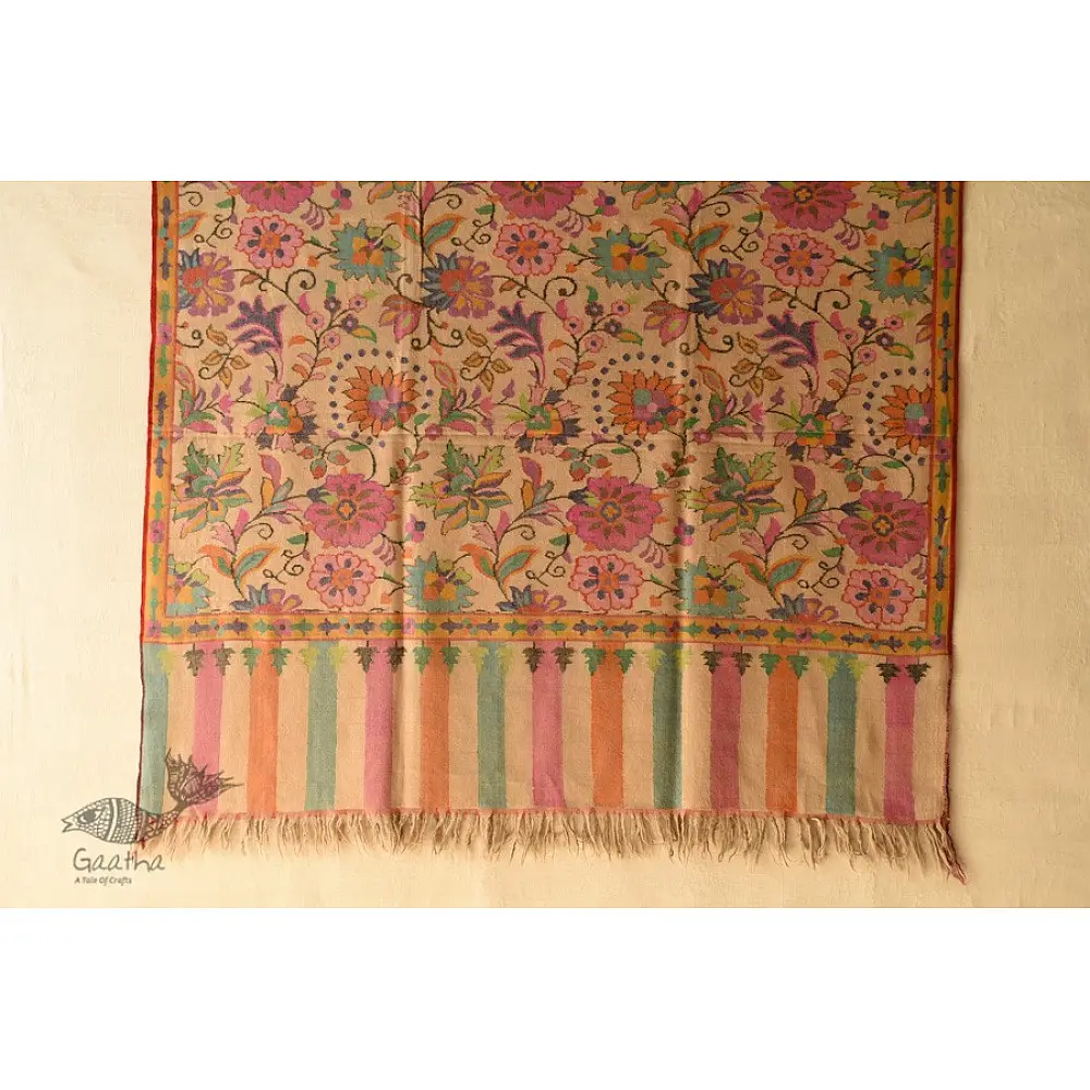 shop Kashmiri Kani Handwoven Pure Pashmina Shawl