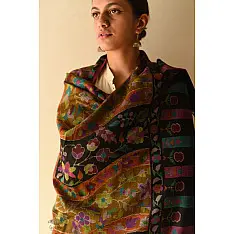 Gul - Kashmiri Kani Shawl 100% Pure Pashmina 