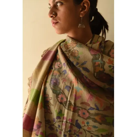 shop Kani Handwoven ~ Pure Pashmina Wool Kashmiri Shawl