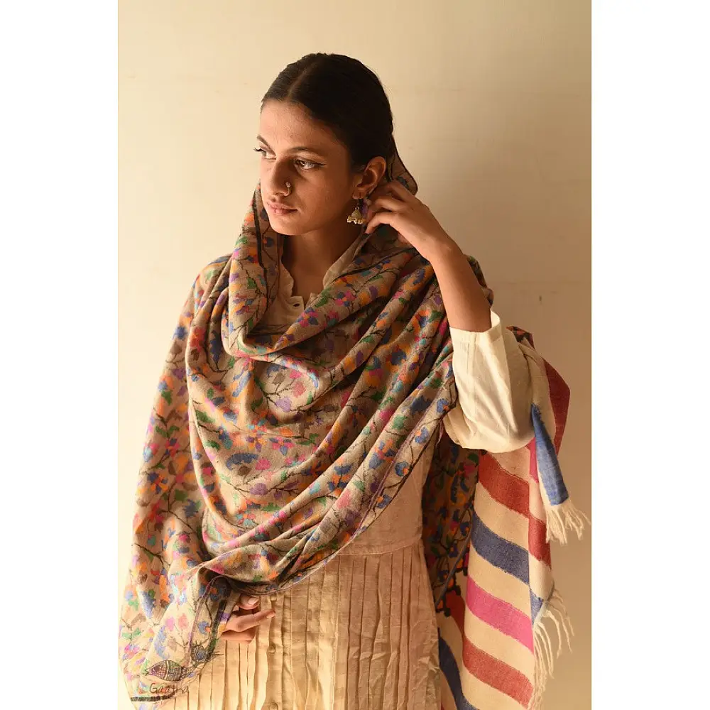 shop Handwoven Kashmiri Kani | Pure Pashmina Shawl