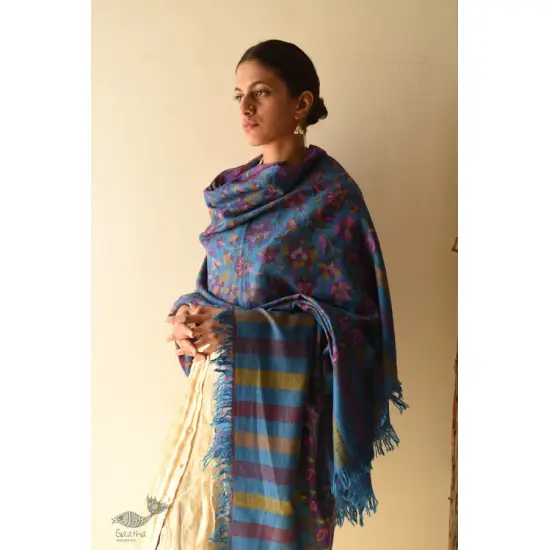 shop Kashmiri Shawl Pure Pashmina Kani Handwoven