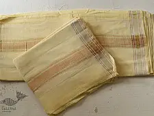 Damodar . दामोदर  ✹ Handloom Cotton Fine Cotton with Zari Border