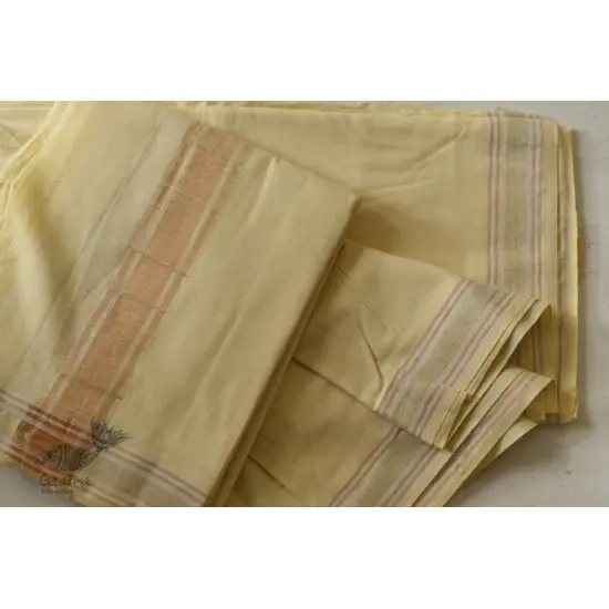 Handloom Cotton + Matka Silk Dhoti & Khes