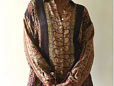 Itr . इत्र | Ajrakh Modal Silk Shirt 1