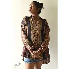 Itr . इत्र | Ajrakh Modal Silk Shirt 1