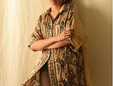 Itr . इत्र | Natural Dyed Ajrakh Modal Silk Shirt