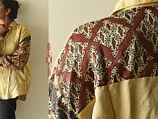 Itr . इत्र | Ajrakh Modal Silk Loose Shirt