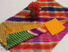 Madhumati ☙ Silk Kota Doria . Leheriya Saree  ☙ 16