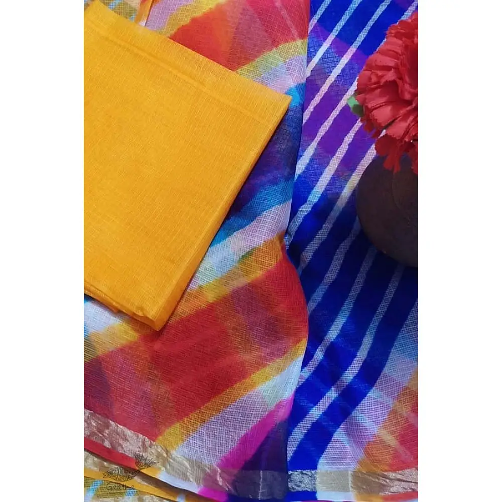 Madhumati ☙ Silk Kota Doria . Leheriya Saree  ☙ 16