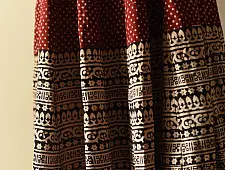Flowers in a River | Jawariya Block Printed A-Line Long Skirt