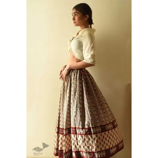 shop  Ajrakh Prints with Natural Dye - Long Skirt