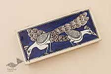 Wooden box ☀ Peacock (Blue) 103
