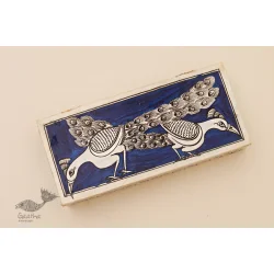 Wooden box ☀ Peacock (Blue) 103