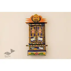 कथनिक ☀ Kaavad ~ A Wooden Shrine (Blue - 29 cm) ~ 112