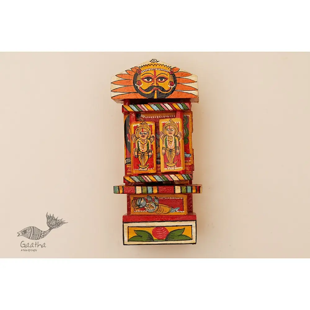 कथनिक ☀ Kaavad ~ A Wooden Shrine (Red - 20 cm) ~ 119