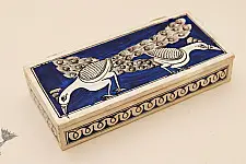 Wooden box ☀ Peacock (Blue) 103