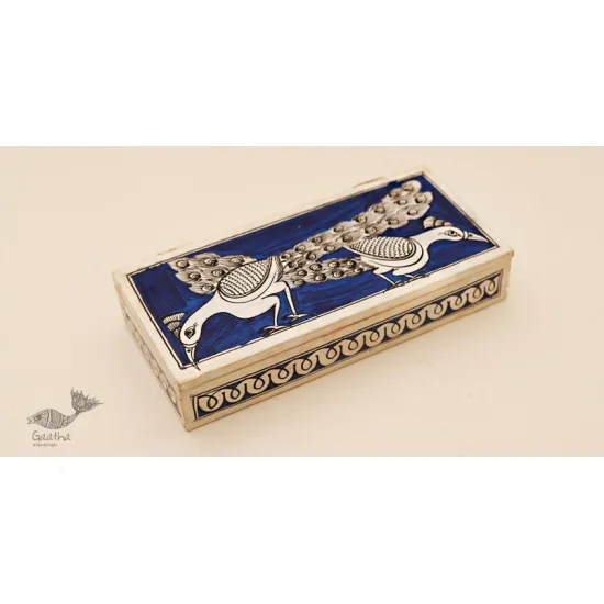 Wooden box ☀ Peacock (Blue) 103