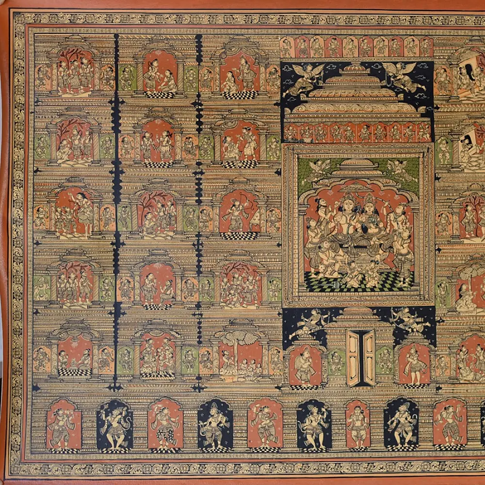 shop Pattachitra Traditional Painting of Ram Lila With Natural Color