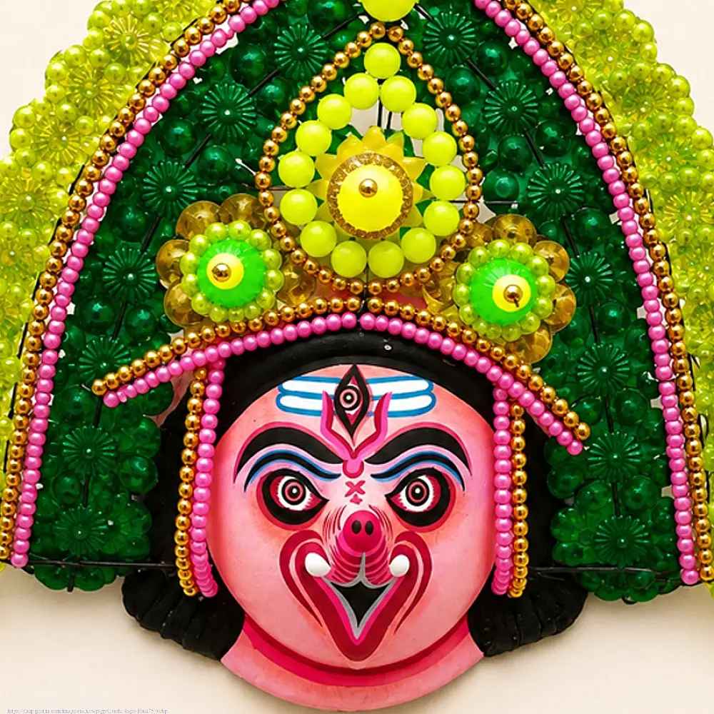 shop Handmade Hanging Chhau Mask - Paper Mache - Ganesha