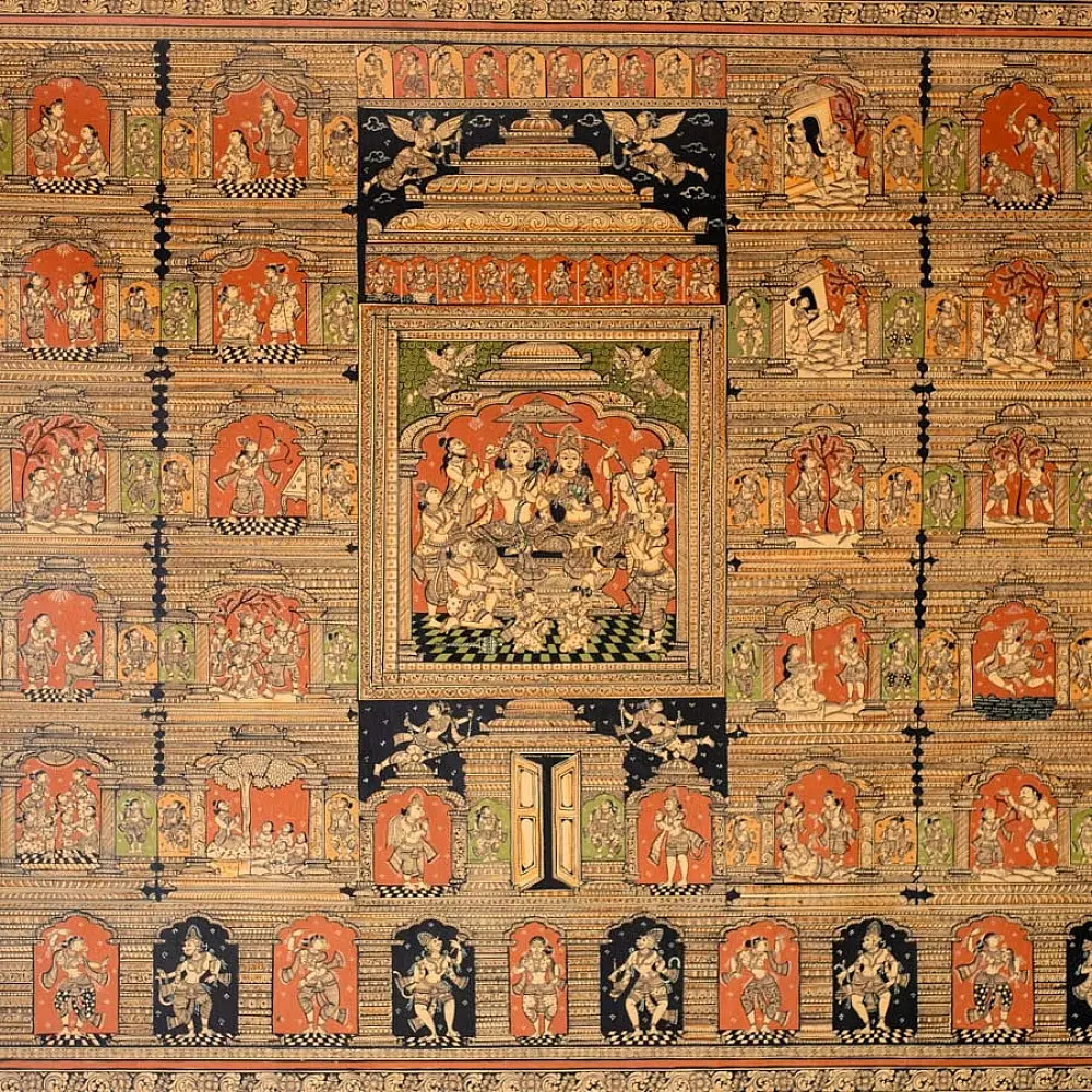 shop Pattachitra Traditional Painting of Ram Lila With Natural Color