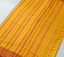 Sadaa . सदा | Begampuri Handloom Bright Yellow Cotton Saree - Turmeric Yellow