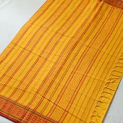 Sadaa . सदा | Begampuri Handloom Bright Yellow Cotton Saree - Turmeric Yellow