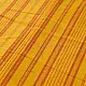 handloom begampuri pure cotton saree in bright yellow with orange and green woven temple borders and tassel fringe   