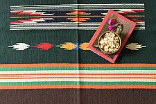 A finite infinity ❧ Handwoven Geometric Dhurries  - 5 x 3 Feet