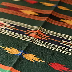 A finite infinity ❧ Handwoven Geometric Dhurries  - 5 x 3 Feet