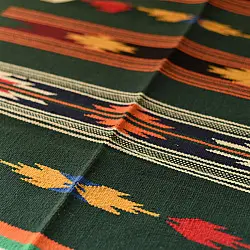 A finite infinity ❧ Handwoven Geometric Dhurries  - 5 x 3 Feet