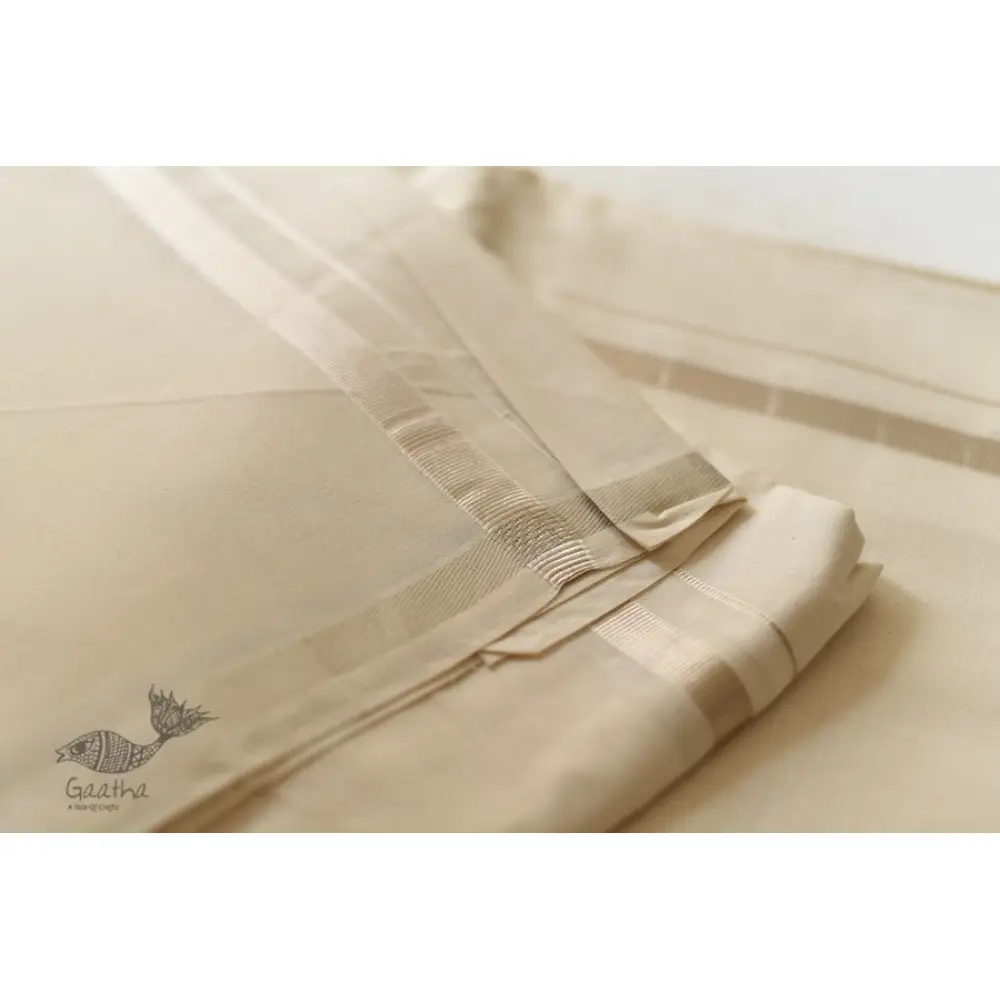 handloom cotton dhoti khes Cotton + Matka Silk