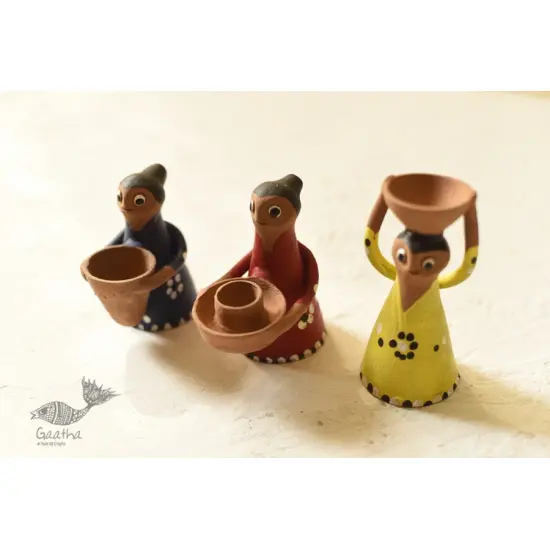 Shop Terracotta Handmade Clay Dolls (Set of Three)