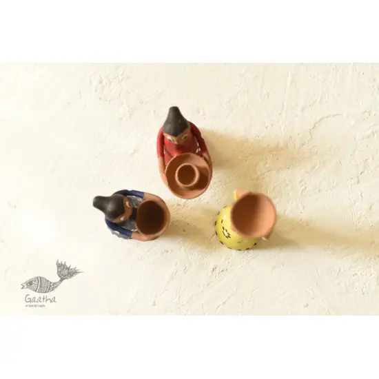 Shop Terracotta Handmade Clay Dolls (Set of Three)