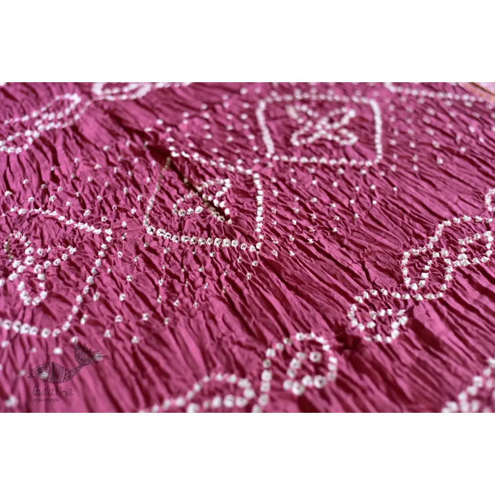 summer special Cotton Bandhani blue-pink Saree