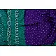 summer special Cotton Bandhani green & violet Saree