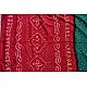 summer special Cotton Bandhani Green-red Saree