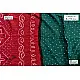 summer special Cotton Bandhani Green-red Saree