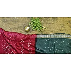 Nianboli . निंबोली  ❂ Cotton Bandhani Saree ❂ 8