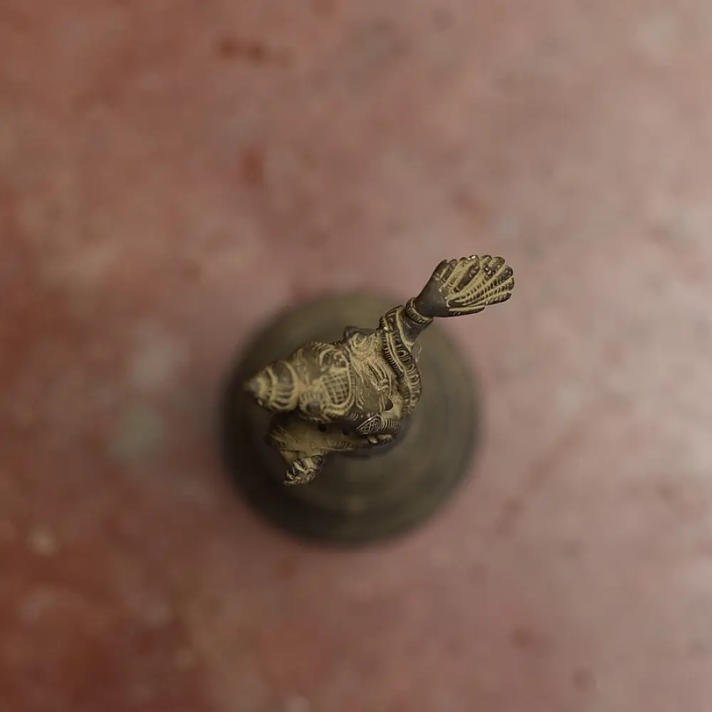Shop Antique from Khajuraho Brass Ganesha Bell 