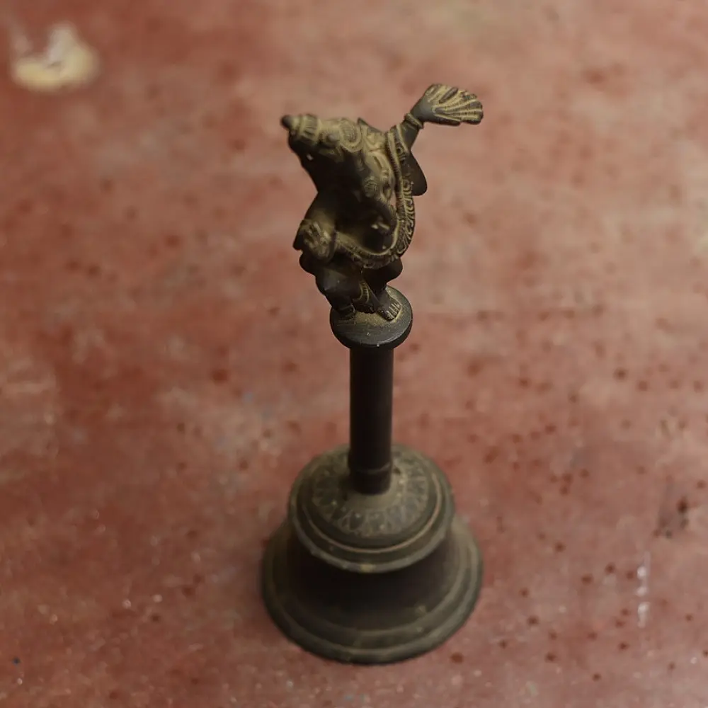 Shop Antique from Khajuraho Brass Ganesha Bell 