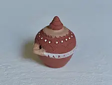 Maati Ka Kaam ‡ Terracotta Magic Oil Lamp / Diya (3.5" x 4.5" x 4") ‡ 22