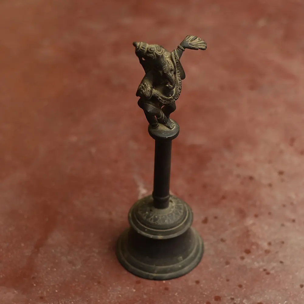 Shop Antique from Khajuraho Brass Ganesha Bell 